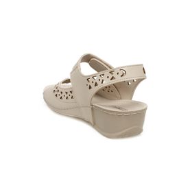 Muya 31130 Z Terra Casual Krem Günlük Krem Kadın Sandalet