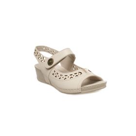 Muya 31130 Z Terra Casual Krem Günlük Krem Kadın Sandalet