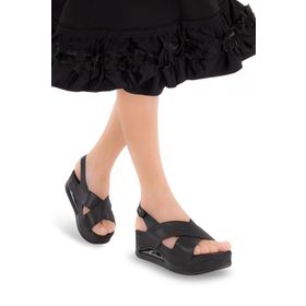 Muya 31213 Assos Siyah Günlük Kadın Sandalet