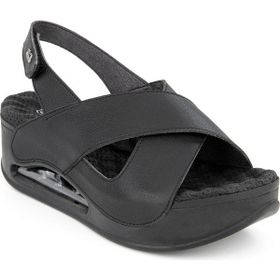 Muya 31213 Orthopedix Assos Anatomik Air Max Tabanlı Cırtlı Full Siyah Kadın Sandalet