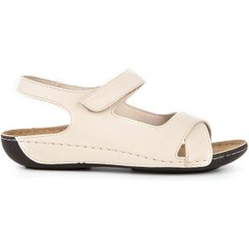 Muya 32240-002 Flores Bej Anatomik Taban Kadın Sandalet