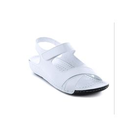 Muya Alula Beyaz-Siyah Anatomik Taban Kadın Sandalet
