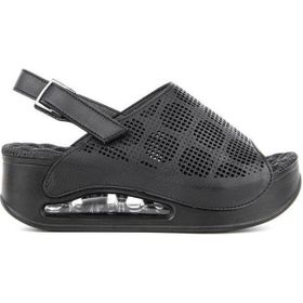 Muya Jambe 34221-001 Air-Max Taban Siyah Kadın Sandalet