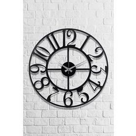 Muyika Bonni Metal Siyah 50x50 cm Duvar Saati