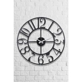 Muyika Bonni Metal Siyah 50x50 cm Duvar Saati