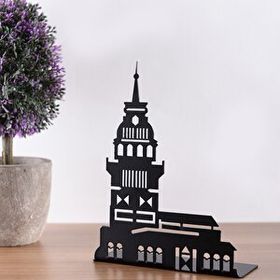 Muyika Metal Kız Kulesi 21x12 cm Masa Üstü Biblo