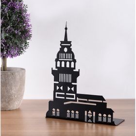 Muyika Metal Kız Kulesi 21x12 cm Masa Üstü Biblo