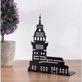 Muyika Metal Kız Kulesi 21x12 cm Masa Üstü Biblo
