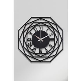 Muyika MYK1258 Repido Metal Siyah 50x50 cm Duvar Saati