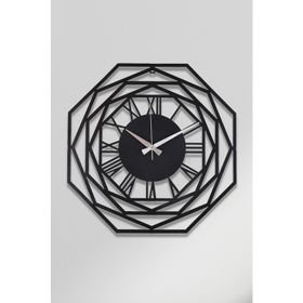 Muyika MYK1258 Repido Metal Siyah 50x50 cm Duvar Saati
