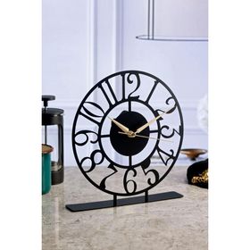 Muyika MYK1306-1 Bonni Metal Siyah 25x23 cm Masa Üstü Saati