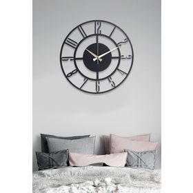 Muyika MYK1329 Bunnela Metal Siyah 41x41 cm Duvar Saati