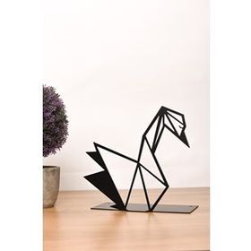 Muyika MYK1354 Metal Kuğu 20x15 cm Masa Üstü Biblo