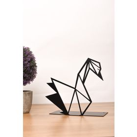 Muyika MYK1354 Metal Kuğu 20x15 cm Masa Üstü Biblo