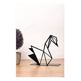 Muyika MYK1354 Metal Kuğu 20x15 cm Masa Üstü Biblo
