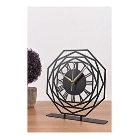 Muyika MYK1395 Repido Siyah 25x23 cm Metal Masa Üstü Saati
