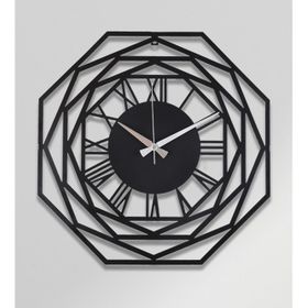Muyika Repido Metal Siyah 41x41 cm Duvar Saati