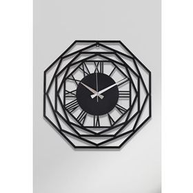Muyika Repido Metal Siyah 41x41 cm Duvar Saati