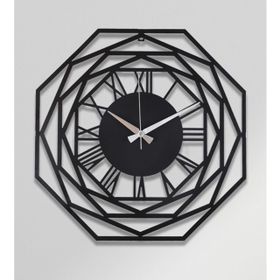 Muyika Repido Metal Siyah 41x41 cm Duvar Saati