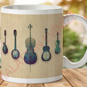 Müzik Aletleri Baskılı Kupa