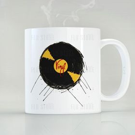 Müzik Plak Kupa Bardak