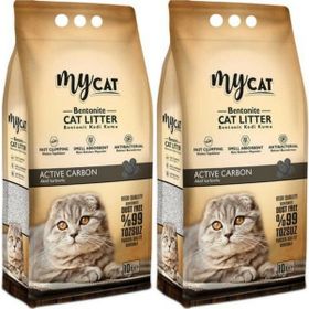 My Cat Aktif Karbonlu Bentonit Ince Taneli 2x10 lt Kedi Kumu