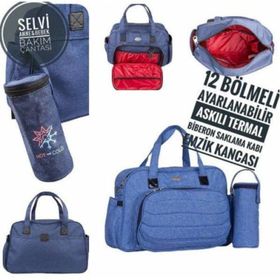 M&Y Collection Selvi Mavi Bebek Bakım Çantası
