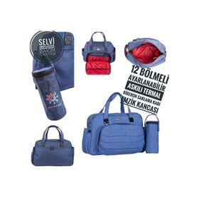 M&Y Collection Selvi Mavi Bebek Bakım Çantası