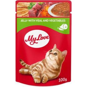 My Love Jöle Içinde Dana Etli ve Sebzeli Pouch 100 gr Kedi Maması