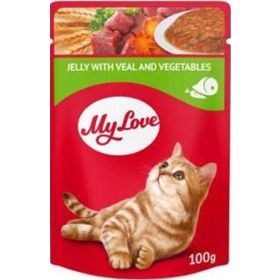 My Love Jöle Içinde Dana Etli ve Sebzeli Pouch 100 gr Kedi Maması