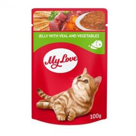 My Love Jöleli Dana Etli ve Sebzeli Pouch 100 gr Konserve Kedi Maması