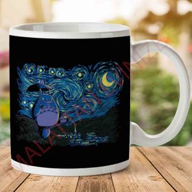 My Neighbor Totoro Van Gogh Starry Neighbor Baskılı Kupa