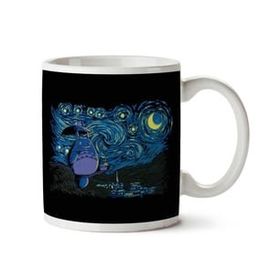 My Neighbor Totoro Van Gogh Starry Neighbor Baskılı Kupa
