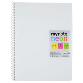 My Note Neon PP 80 Yaprak A4 Kareli Defter