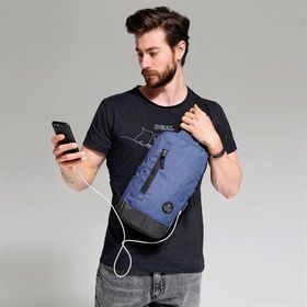 My Valice 1501 Lacivert Smart Bag Usbli Çapraz Göğüs Çantası