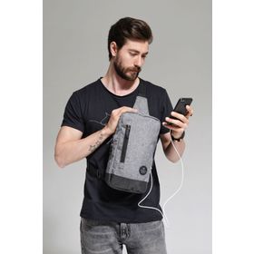 My Valice 1501 Siyah Smart Bag Usbli Çapraz Göğüs Çantası