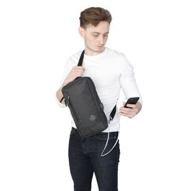 My Valice 1501 Siyah Smart Bag Usbli Çapraz Göğüs Çantası