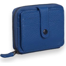 My Valice 1816 Saks Mavi Unisex Hakiki Deri Cüzdan ve Kartlık