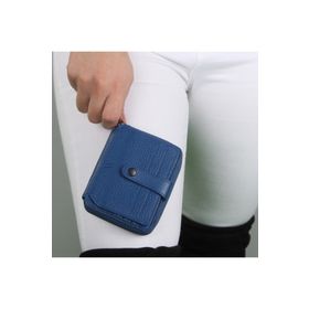 My Valice 1816 Saks Mavi Unisex Hakiki Deri Cüzdan ve Kartlık