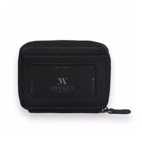 My Valice 1816 - Siyah Unisex Hakiki Deri Cüzdan ve Kartlık