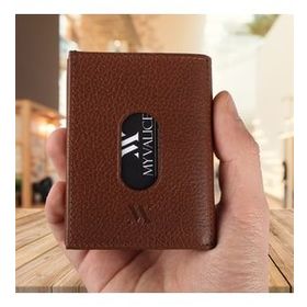 My Valice 1819 Taba Unisex Hakiki Deri Cüzdan Ve Kartlık