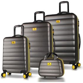 My Valice Colors Antrasit ABS Kabin Orta Büyük ve Makyaj Boy 4'lü Travel Valiz Seti