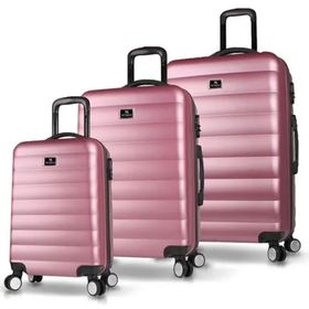 My Valice CRSKOB Colors Abs Kabin Orta ve Büyük Boy Rose Gold 3'lü Valiz Seti