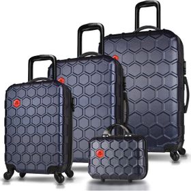 My Valice Honey Lacivert ABS Kabin Orta Büyük ve Makyaj Boy 4'lü Travel Valiz Seti