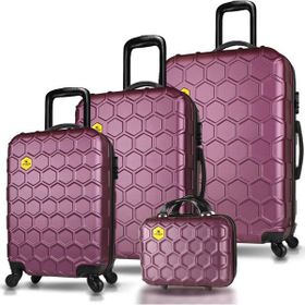 My Valice Honey Mürdüm ABS Kabin Orta Büyük ve Makyaj Boy 4'lü Travel Valiz Seti