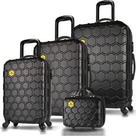 My Valice Honey Siyah ABS Kabin Orta Büyük ve Makyaj Boy 4'lü Travel Valiz Seti