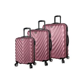 My Valice MV7231 Rose Gold Lotus Abs Kabin Orta Büyük Ve Makyaj Boy 4'lü Travel Valiz Seti