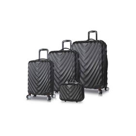 My Valice MV7231 Siyah Lotus Abs Kabin Orta Büyük Ve Makyaj Boy 4'lü Travel Valiz Seti