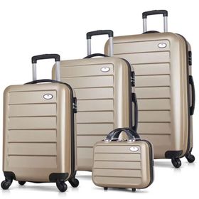 My Valice Ruby Abs Kabin Orta Büyük ve Makyaj Boy Gold 4'lü Travel Valiz Seti