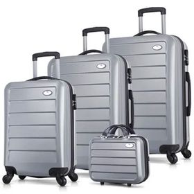 My Valice Ruby Abs Kabin Orta Büyük ve Makyaj Boy Gri 4'lü Travel Valiz Seti